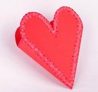 red heart as handmade