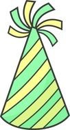 painted festive yellow-green cap