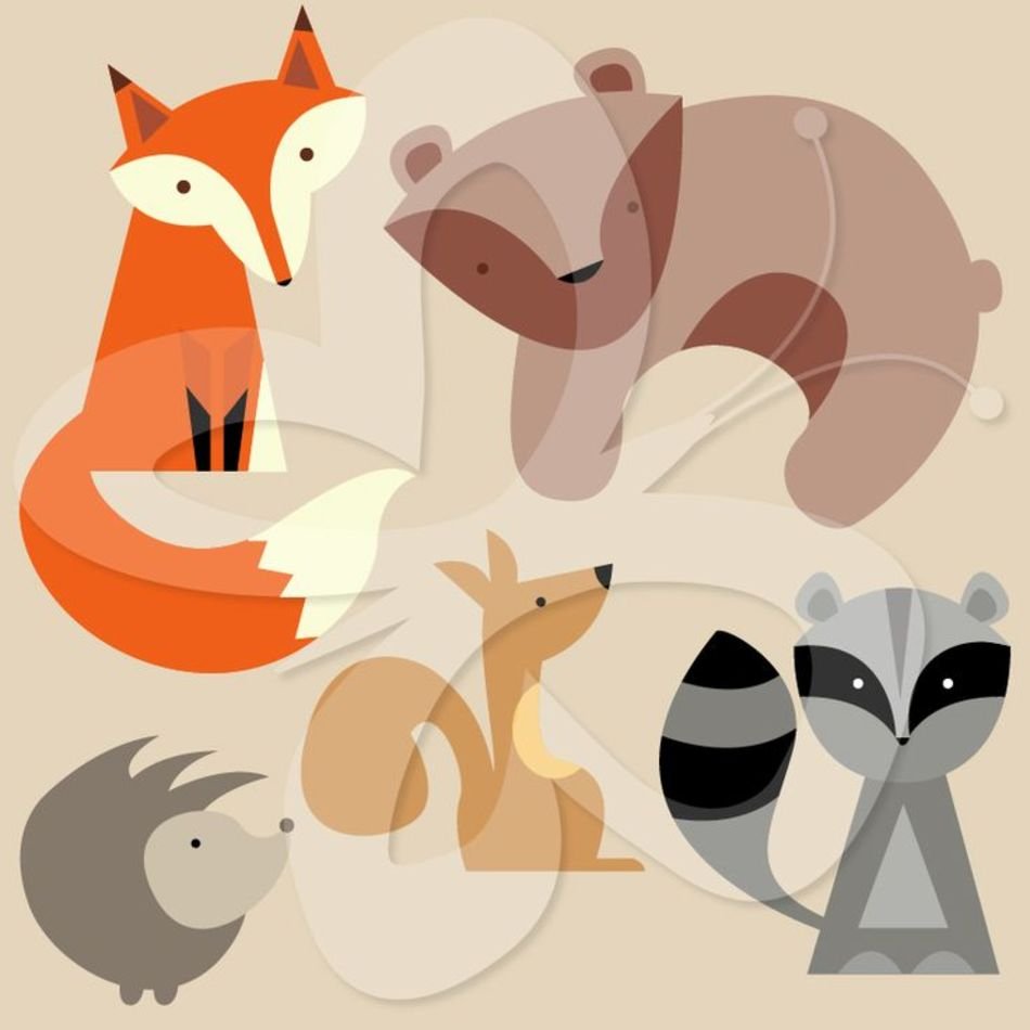 Woodland Animals Clip Art N11