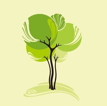 Abstract Tree Vector Illustration
