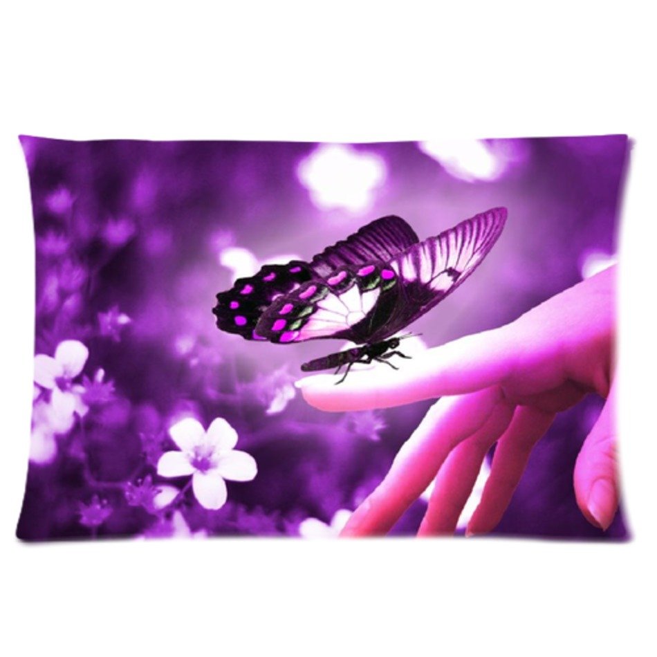 Purple Butterfly Pillow