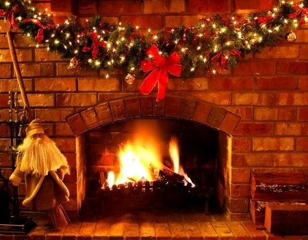 Christmas Fireplace Scene N2