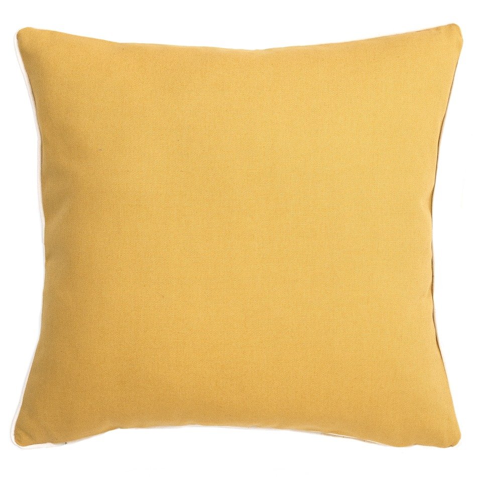 yellow pillow on a white background