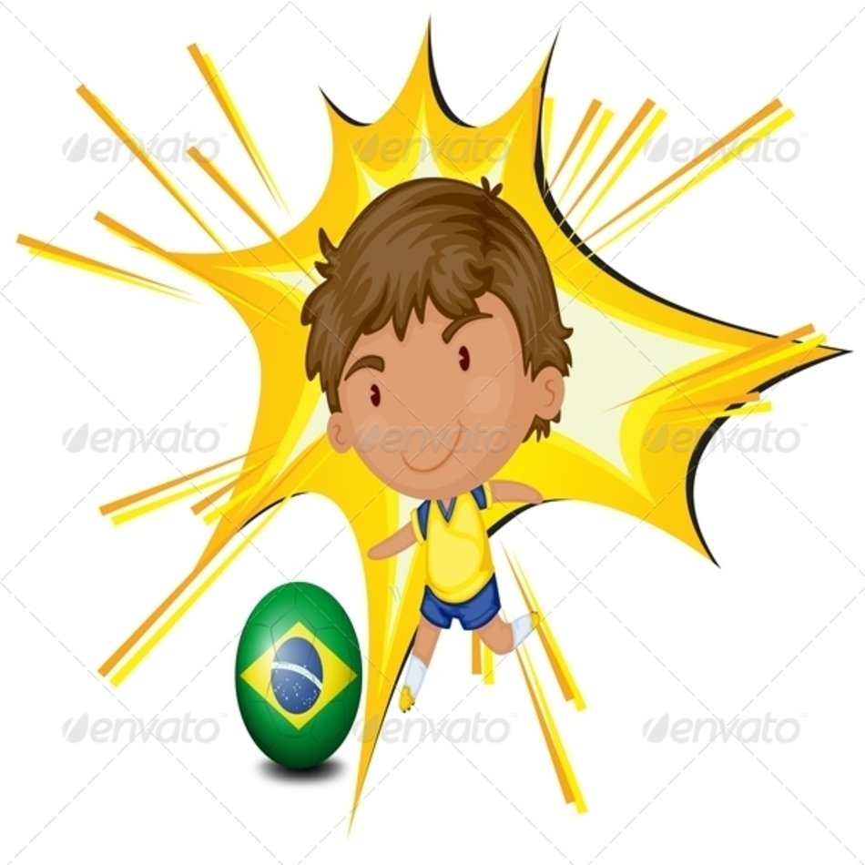 GraphicRiver Football Player From Brazil 7845573
