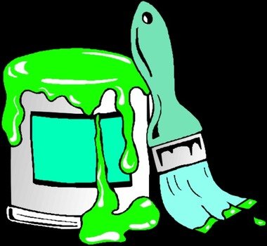 Paint Can And Brush Clip Art N5