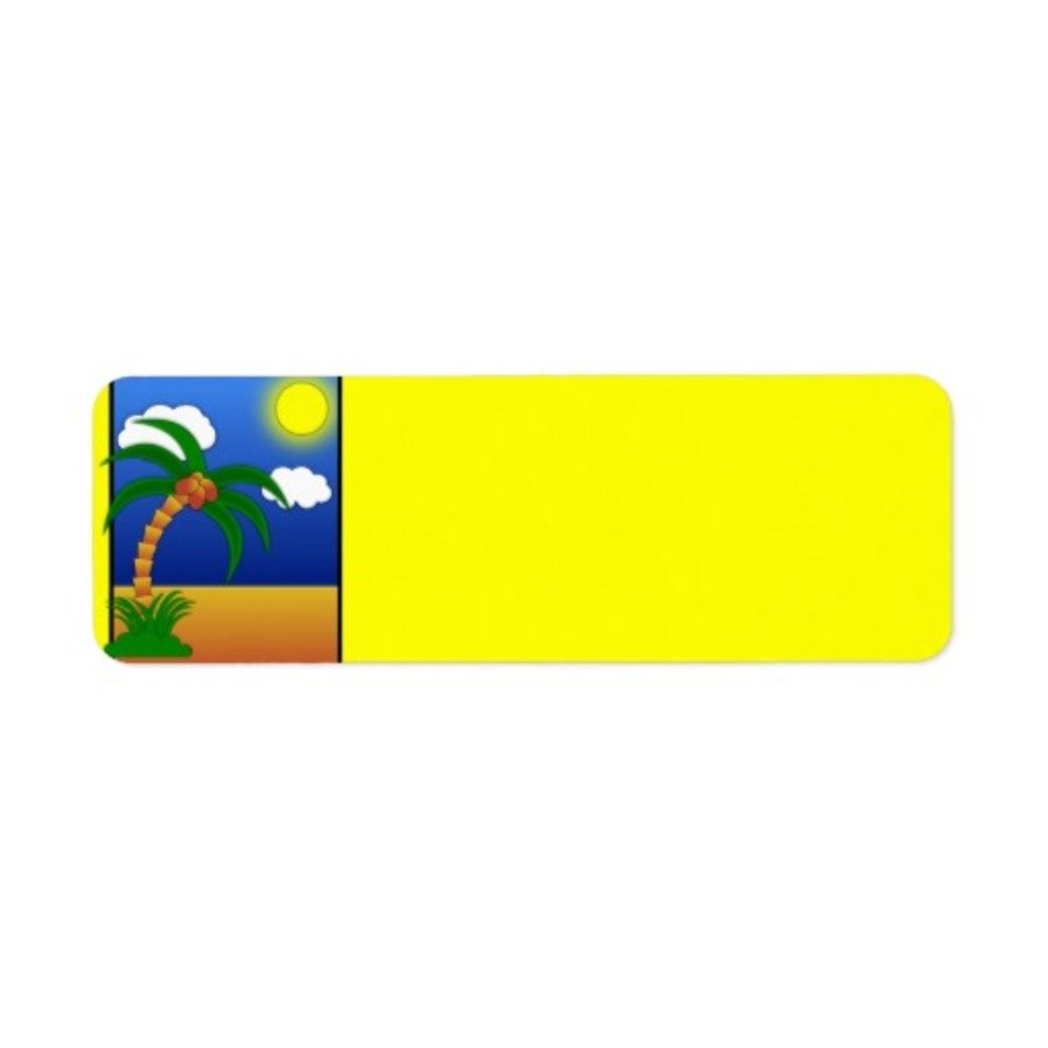 Cartoon Palm Tree Island