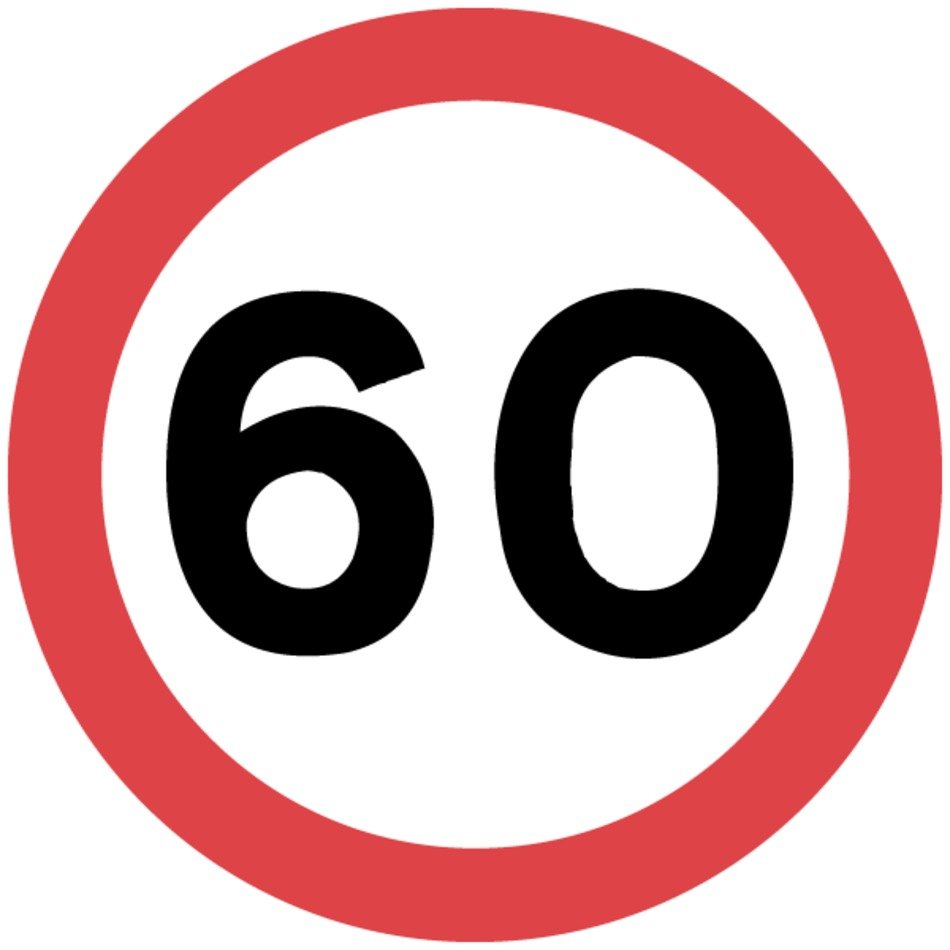 60 Mph Speed Limit Sign