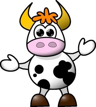 Free Cartoon Cow Clip Art