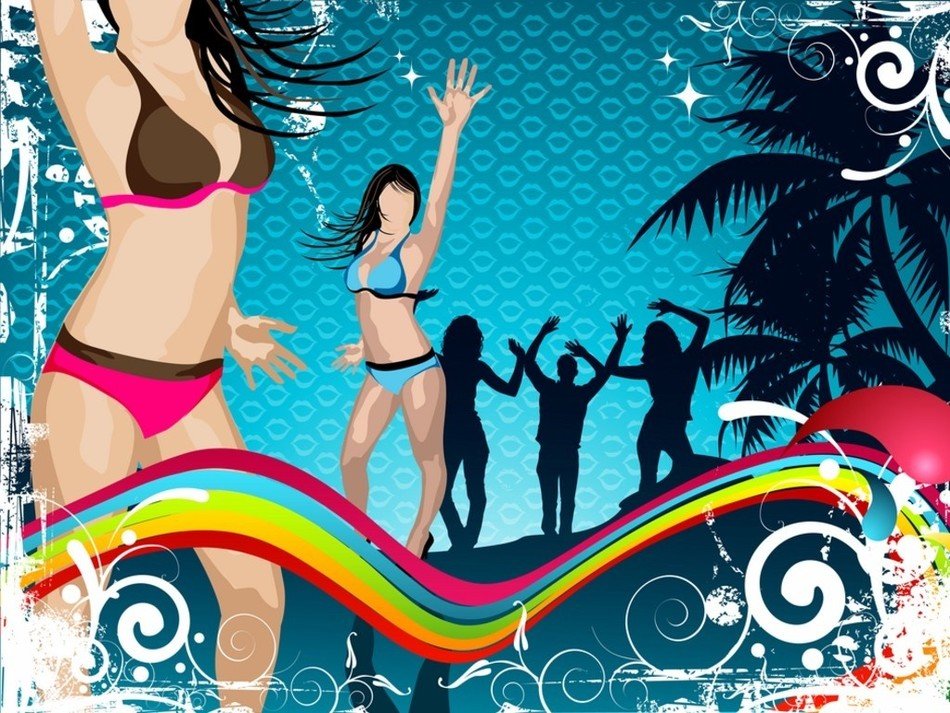 Clip art of Beach Party