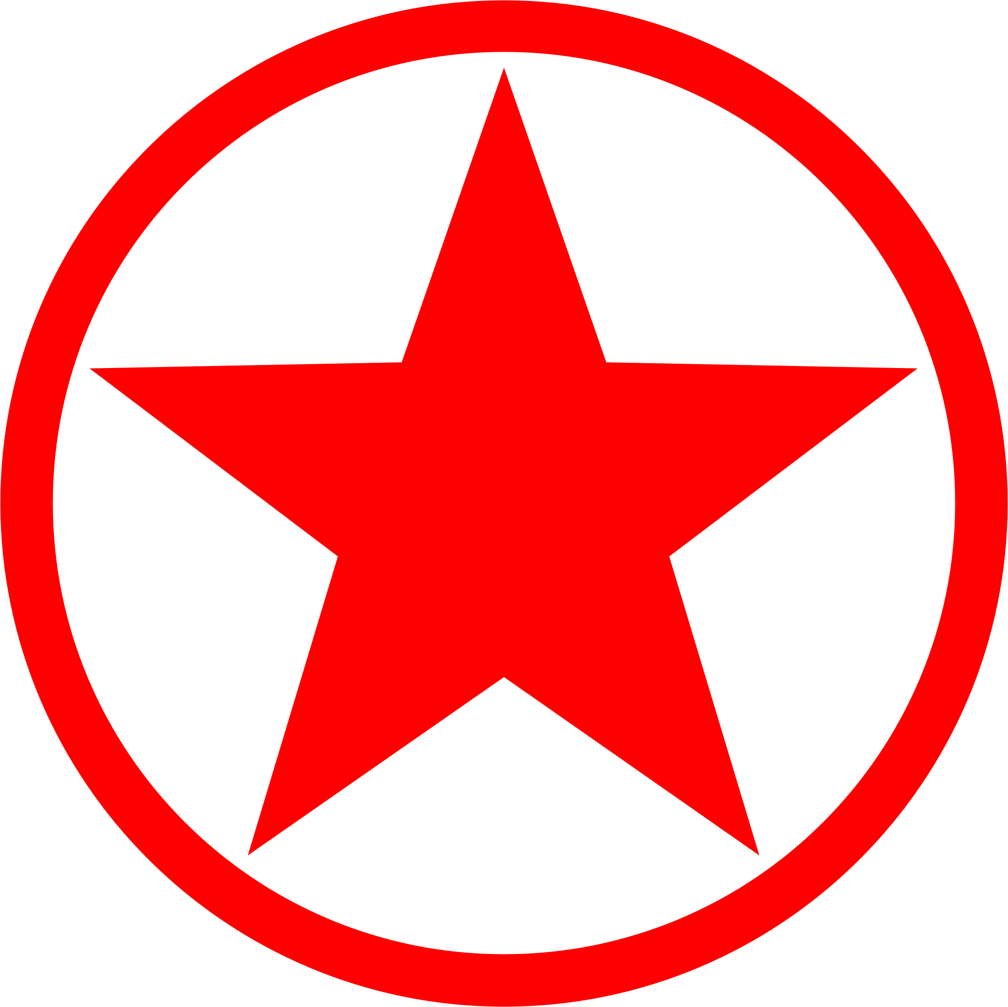 Red Star In A Circle As Illustration Free Image Download