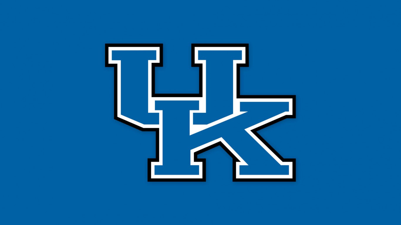 Flag of Kentucky Wildcats sports team, drawing free image download