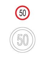Coloring Page Traffic Road Signs N3