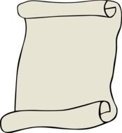 Paper Scroll Clip Art drawing