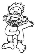 unusual character as a graphic illustration