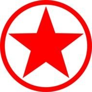 red star in a circle as illustration