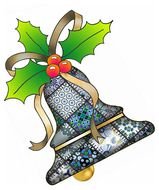 checkered christmas bell