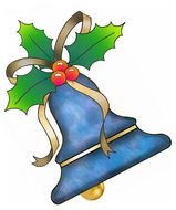 blue Christmas bell
