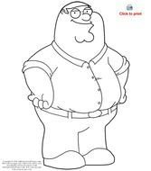 Family Guy Peter Coloring Pages Printable