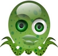 Funny Octopus Cartoon Clip Art N2