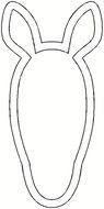 Zebra Head Template drawing