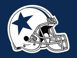 Cowboys Helmet Logo drawing