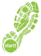 Running Shoe Print drawing