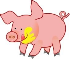 small Pig Clip Art drawing