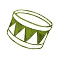 Full Set Green Grunge Clipart Icons Media Style