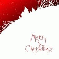Vector Holiday Christmas Greeting Card drawing