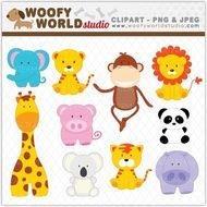 Jungle Safari Animal Clip Art