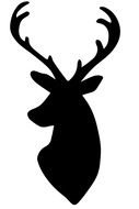 clipart of the Deer Head Silhouette
