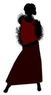 Jazz 1920s Silhouettes drawing
