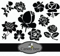 Flower Silhouette Clip Art N17