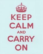 Keep Calm And Carry On British Crown Art Print Typography Wwii