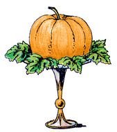 painted pumpkin in a vase