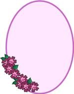 Oval Flower Frame Clip Art