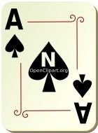 Ornamental Deck Ace Of Spades SVG Vector Clip Art Svg