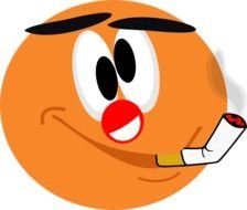 Smiley Clown Smoker Clip Art