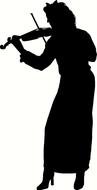 Violin Player Silhouette drawing