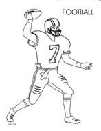 Football Player Coloring Page drawing