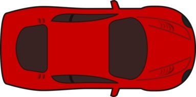 Clip art of red Car's Top