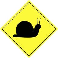 Slow Down Sign yellow drawing