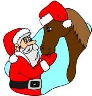 Christmas Horse Clip Art N2