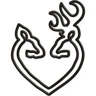 Browning Deer Heart Logo drawing
