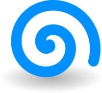 Turquoise Swirl Clip Art N4