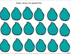 Clip art of blue water drops