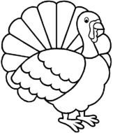 cartoon Turkey, Coloring Page