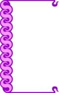 Purple Swirls Border Clip Art drawing