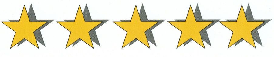 5 Yellow Stars Clipart