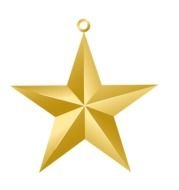 Gold Christmas Star